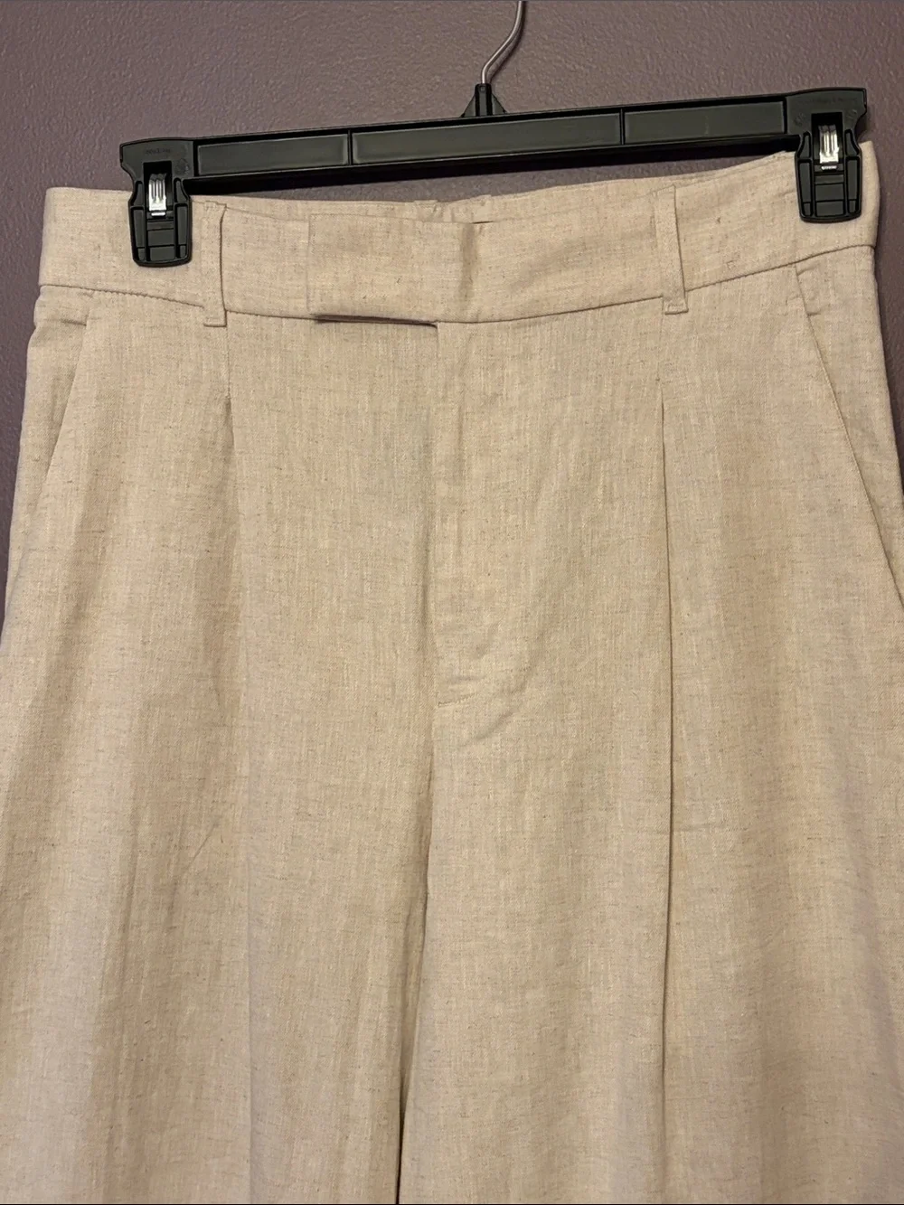 Banana Republic Wide-Leg Linen Blend Pants - Cream/Natural size 8 NWT
